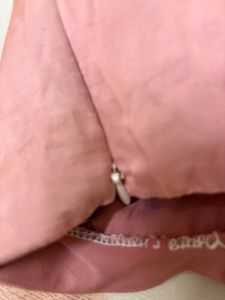 halter neck tie Pink Padded satin blouse
