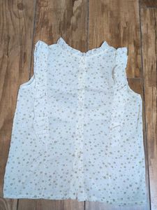 Charming Floral Print Sleeveless Top
