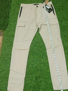 Men's Beige Cargo Pants