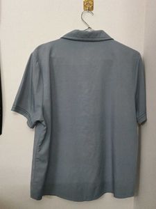 Light Blue Short Sleeve Button-Up Shirt