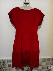 Chic Red Button-Up Mini Dress