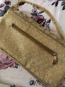 Embellished Gold Clutch Bag