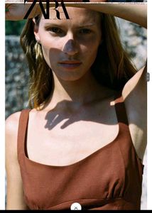 Zara linen blend midi dress
