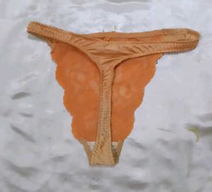 Orange Lace Thong Panty