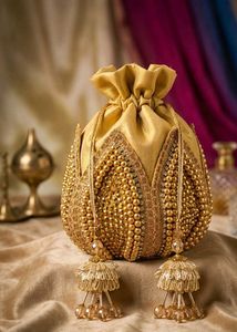 Exquisite Golden Potli Bag
