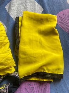 Elegant Black &amp; Yellow Kurta Set