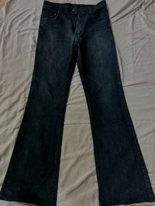 Women's low rise Vintage fade Dark Wash Flare Jean