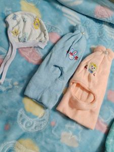 Baby Hat, Mittens, and Booties Set