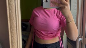 Pink Tie-Side Top