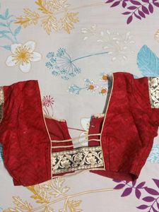 Elegant Red &amp; Black Embroidered Saree