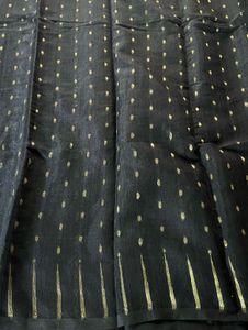 Brand New Black &amp; Gold Jamdani Saree