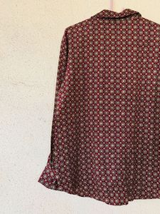 Stylish Geometric Print Button-Up Shirt
