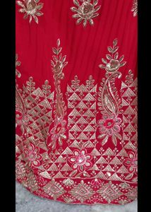 Stunning Red Zari And sequence work Bridle suite