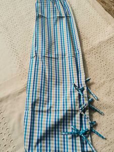 Checkered Casual Pants with Ties