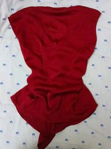 Red satin top