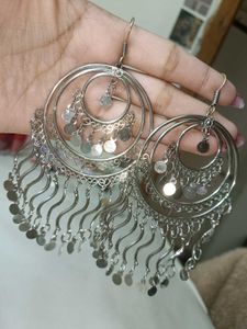 Silver Boho Dangle Earrings