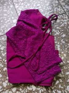 Magenta Lace Blouse