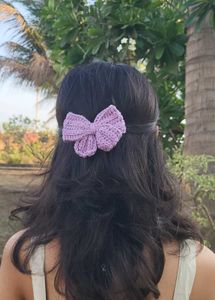 crochet bow hair clip🎀