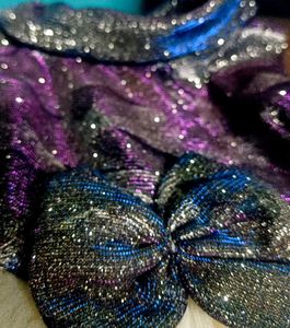 Glitery Frilled NetSatin Multi Layered Frock