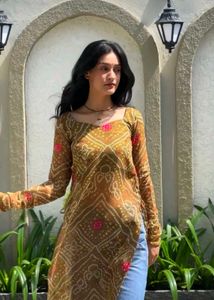 Boho Bandhani Print Kurti