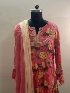 Floral Print Kurta Set with Dupatta
