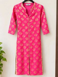 BIBA Pink Brocade Kurta