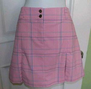 orginal Nike Pink Plaid A-Line Mini Skirt