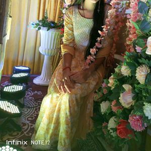 Yellow Ethnic Kurta Set with Dupatta