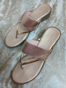 Rose Gold Flat Sandals