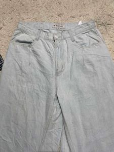 Light Wash Wide Leg Denim Jeans