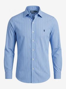 Authentic Polo RL Dress Shirt Blue Striped
