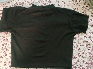Classic Black Zip Neck T-Shirt