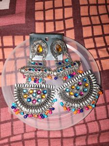 Boho Multicolor Jhumka Earrings