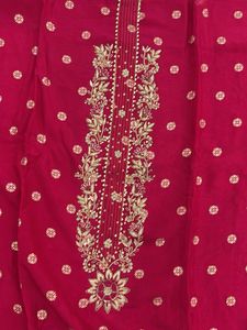 Rani colour silk suit handwork with beautif