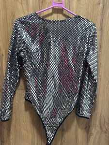 Sparkly Sequin Long Sleeve Bodysuit