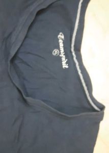 Navy Blue N Pink Stripped Tshirt Casual