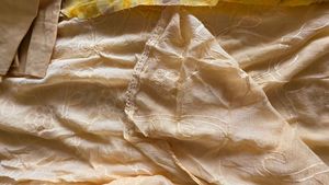 Yellow Printed Dupatta with Lace material