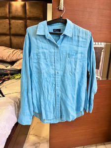 Blue Long Sleeve Button-Up Shirt