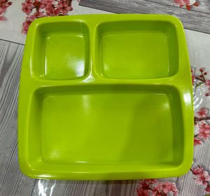 Colourful Melamine 3 compartment Plates