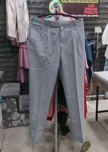 Grey Pleated Trousers
