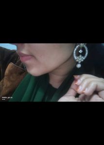 Elegant Floral Hoop Earrings white ear rings