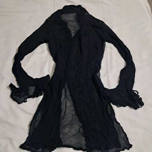 Y2k Vintage Gothic Fairy Desi Chatpata Black Top