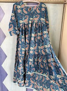 Boho Paisley Print Tiered Kurta