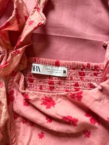 Pink Floral Mini Dress
