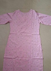 Pink Floral Print Kurta