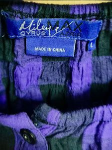 Purple Plaid Top