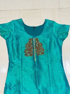 Beautiful Teal Kurta Set with Dupatta