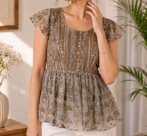 Embellished Peplum Kurti