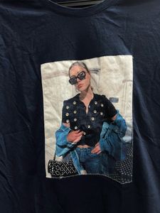 Navy Blue Print T-Shirt