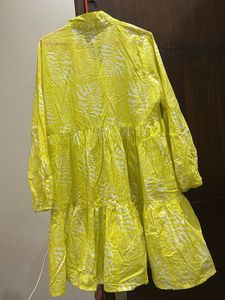 Vibrant Yellow Tiered Kurta